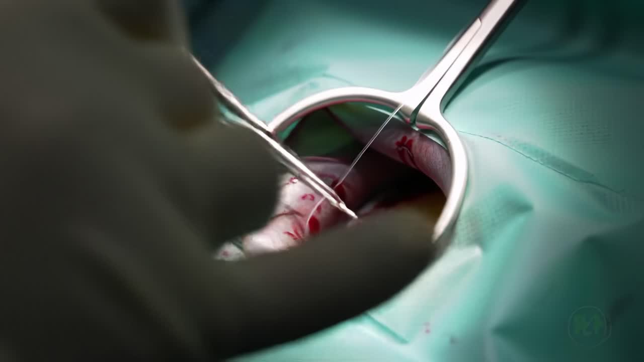 An intricate surgical procedure showcases the precision and expertise of medical staff in a controlled setting.