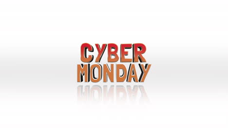 Cartoon-Cyber-Monday-text-on-clean-white-gradient