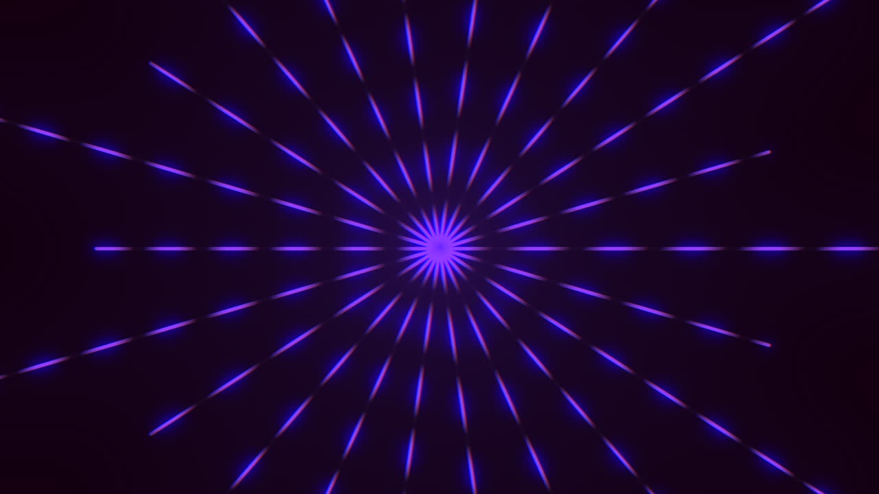 linee viola al neon a spirale su gradiente nero