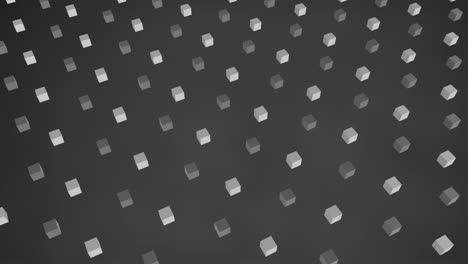 cuadrados grises en 3d en movimiento
