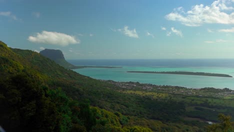 beautiful oceanview of le morne area in mauritius