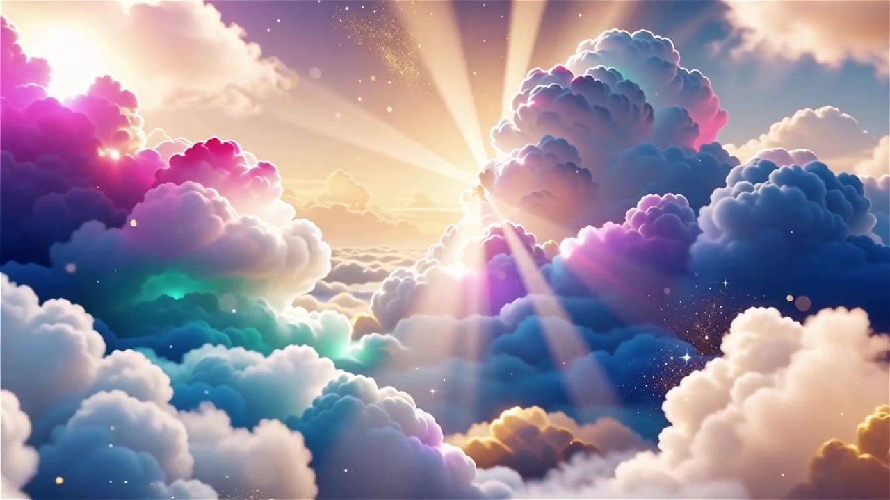 Christian Heavenly Light Worship Background