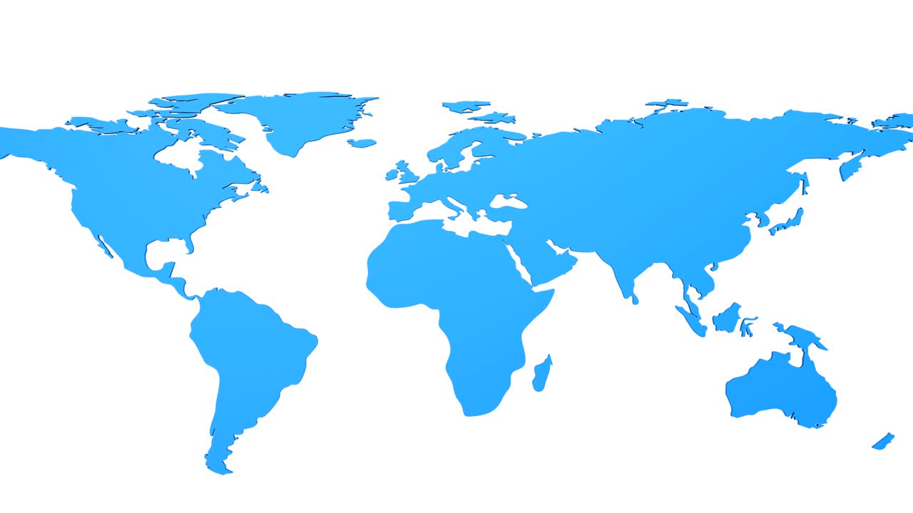 el mapa del mundo se convierte en un globo
