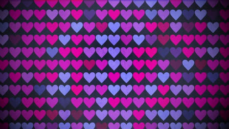 patrón de corazones de colores de movimiento 2
