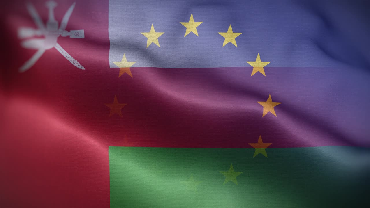 유럽 연합 (eu) 오만 발 루프 배경 4k