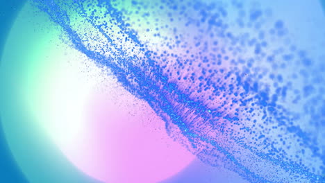 colorful particles flowing over gradient background animation