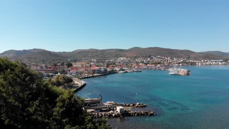 various drone shots in beautiful urla, izmir - the third largest city in turkey