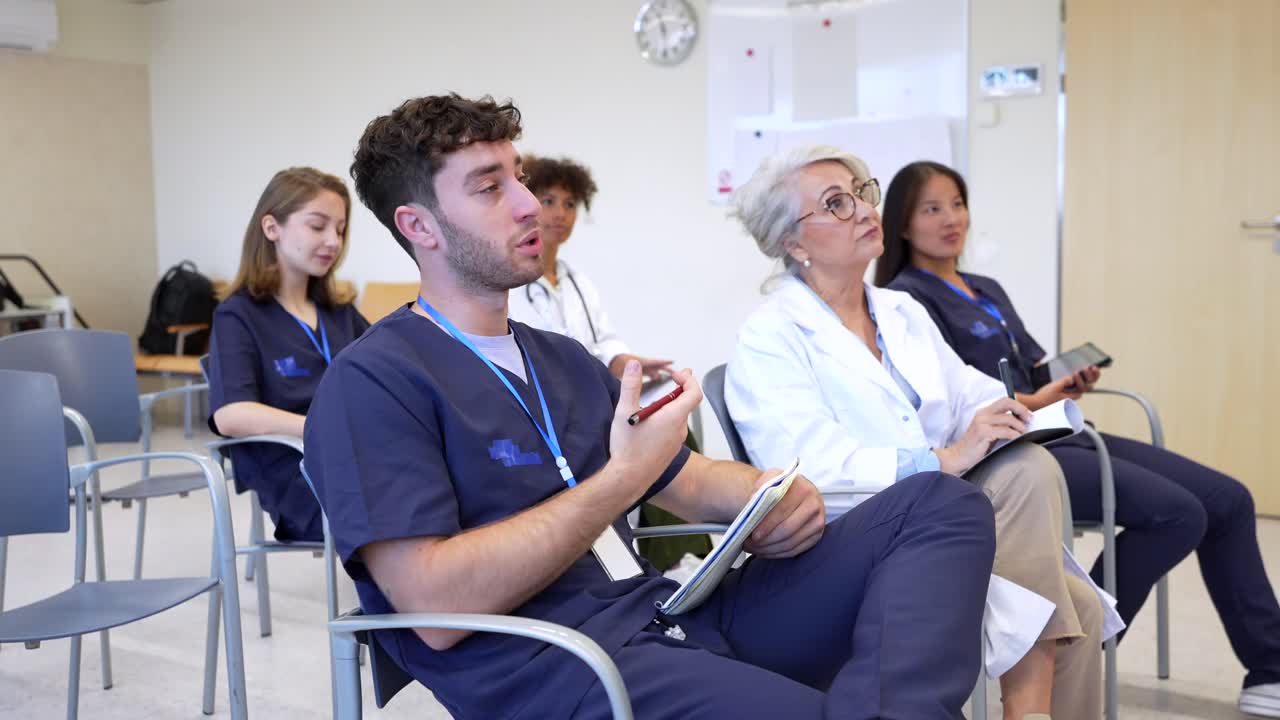 Healthcare Professionals Attending a Medical Conference