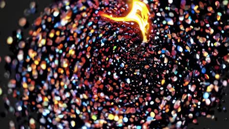 explosión abstractamente colorida