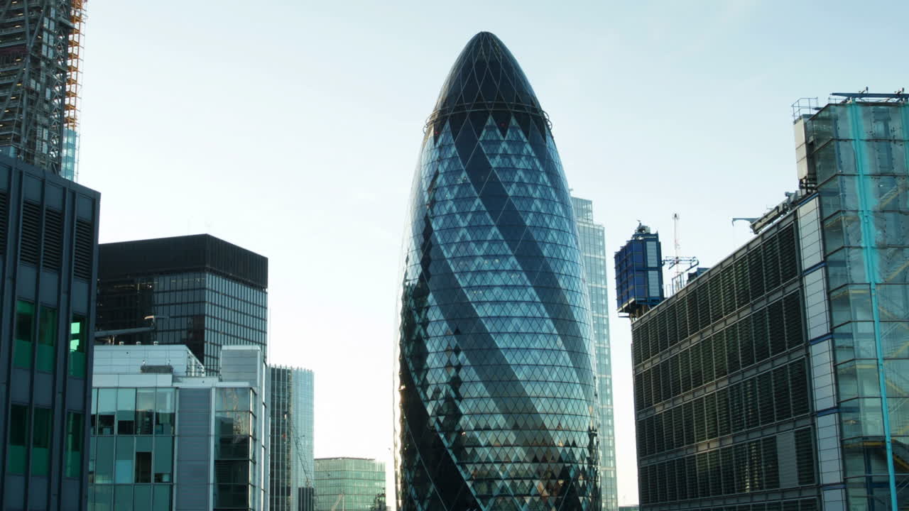 런던 스카이라인 뷰 선셋 01