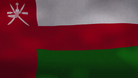 the oman national waving flag