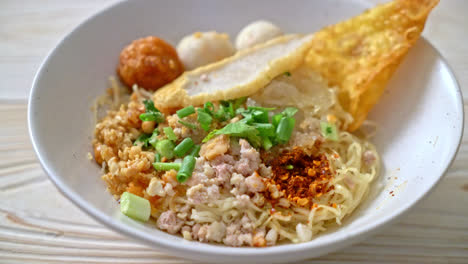 spicy-noodles-with-fish-ball-and-minced-pork---Asian-food-style