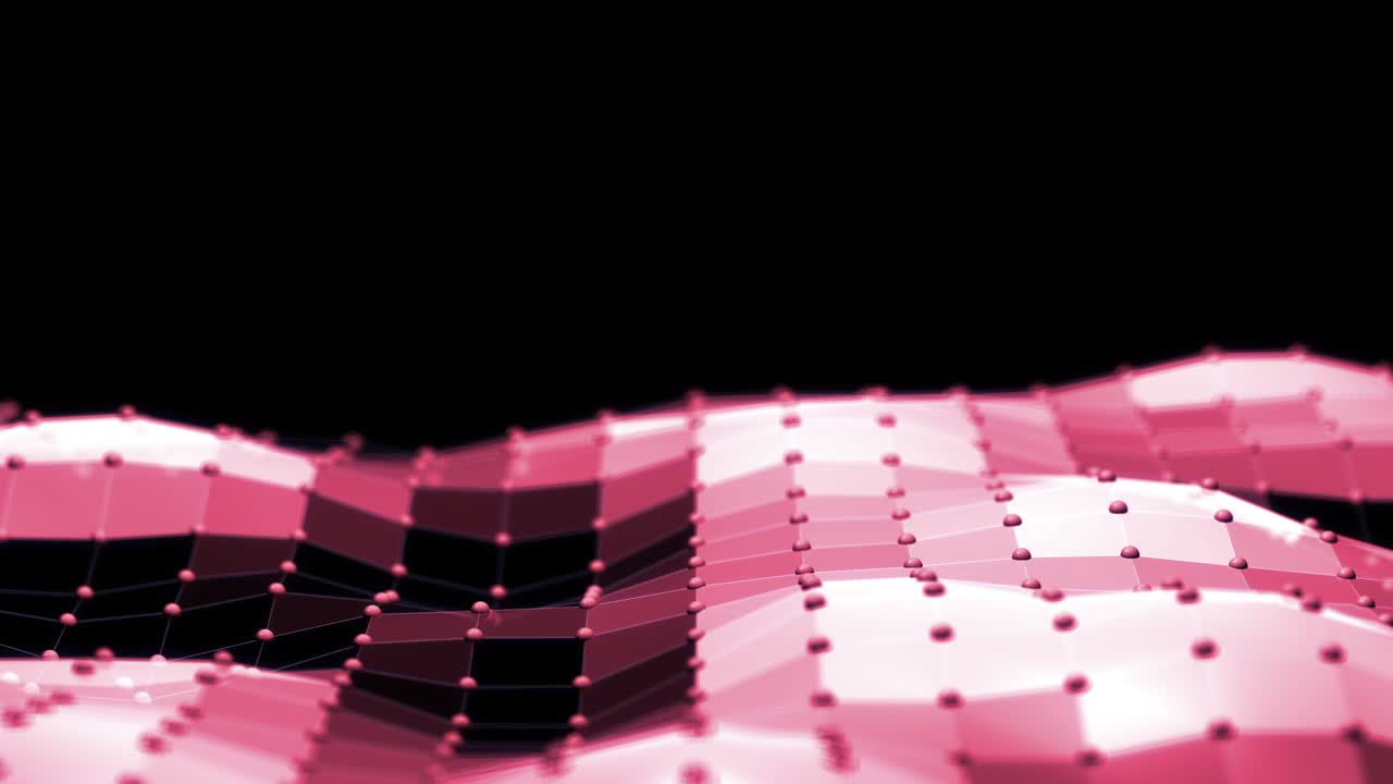 3d bucle abstracto terrenos ondulados brillantes. onda futurista digital. fondo de movimiento abstracto