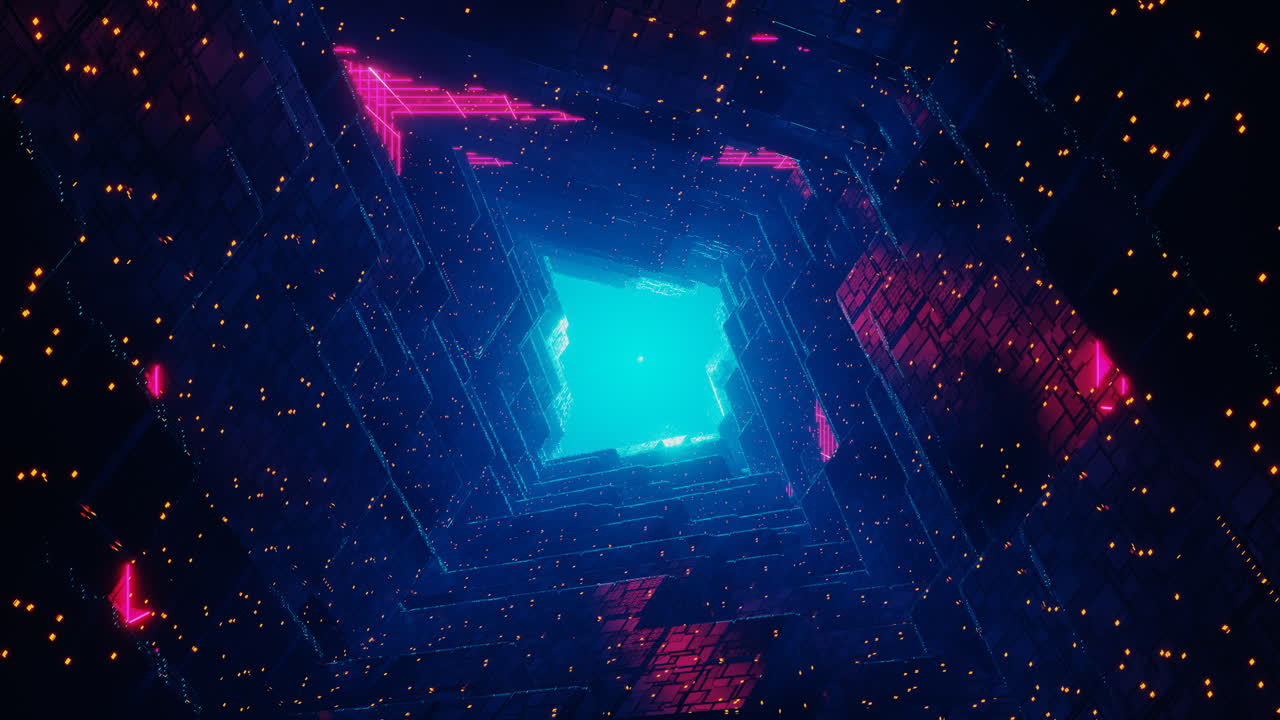 Infinite loopable rock tunnel in cyberspace