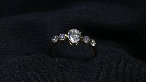 beautiful sparkling diamond gold ring.