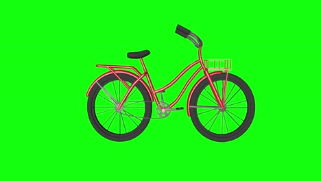 8-Animaciones-Bicicleta-Roja-Bicicleta-Niño-Pantalla-Verde