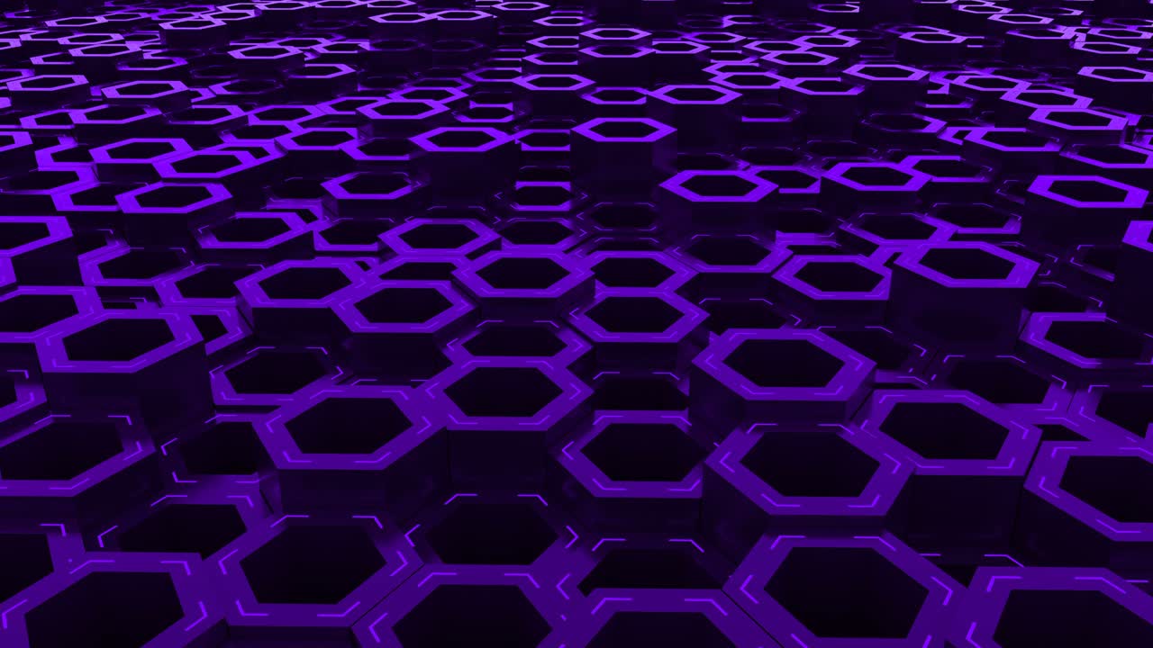 4K Futuristic Abstract Looped Hexagon Background