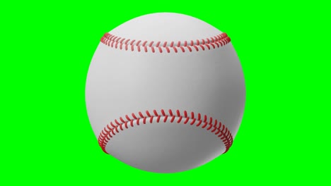 baseball ball isolated on green chroma key background.