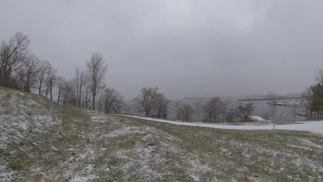 timelapse de movimiento de nieve de invierno-canadiense