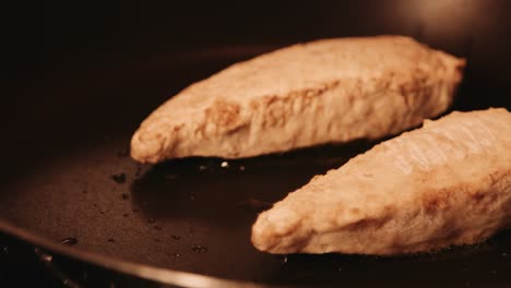 Vegan-PlantBased-Chicken-Fillet-Cooking-in-Hot-Frying-Pan