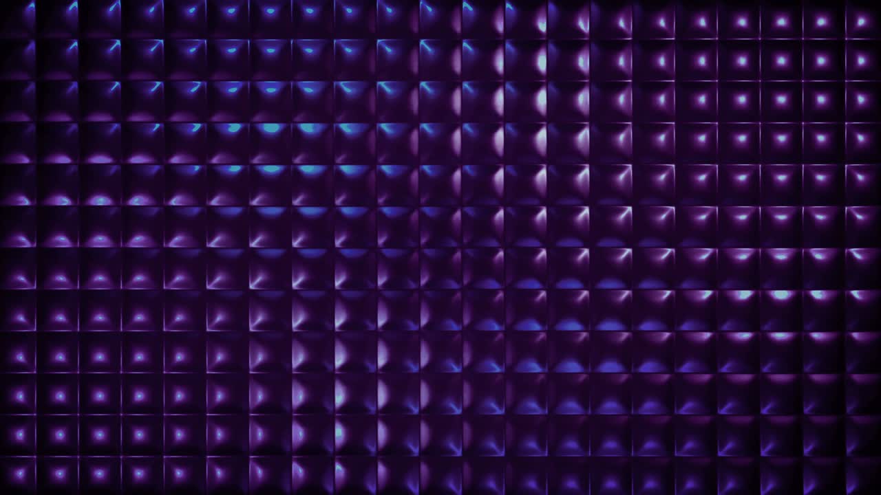 lila hermoso fondo 3d en relieve. las almohadillas están iluminadas desde diferentes lados. azulejos convexos hechos de material brillante. 4k. relieve con celdas cuadradas.