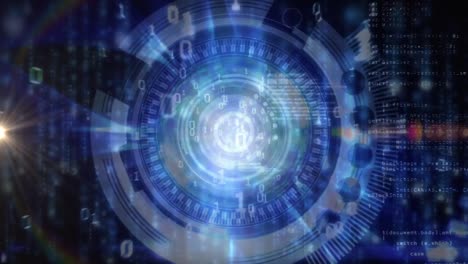 animación del escaneo del alcance sobre puntos de luz y procesamiento de datos