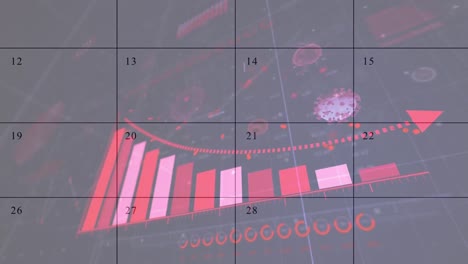 Numbers-on-grid-lines-against-Coronavirus-digital-interface