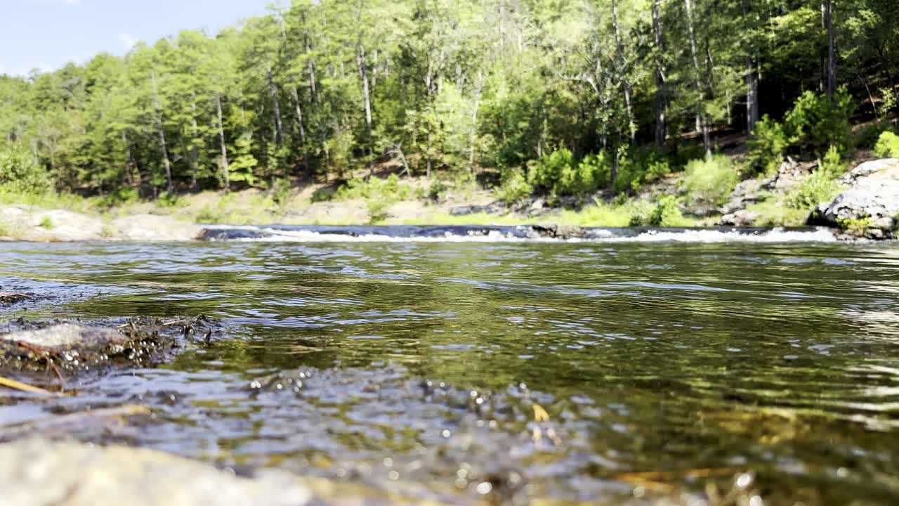 Water rushing down the Conejos river