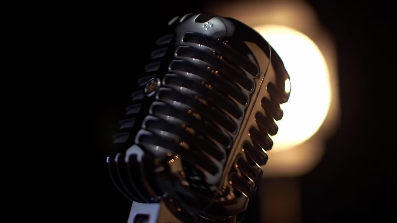 Vintage Microphone Close-Up