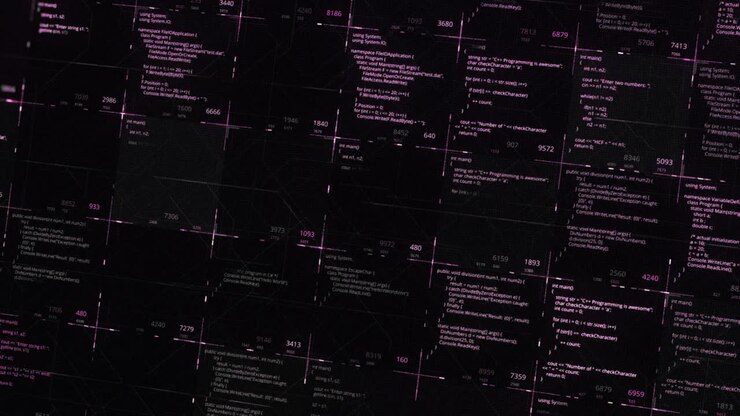 Abstract Computer Code Display