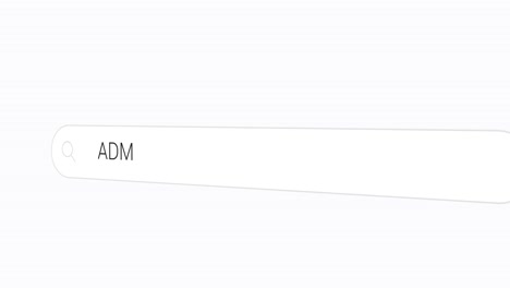 typing adm on the search engine