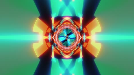 abstract infinite trippy tunnel multicolored neon lights infinite patterns seamless loop. 4k 3d para fiestas de dj vj loop video de música de fondo. papel tapiz futurista de festivales de alta tecnología gráfico de movimiento.