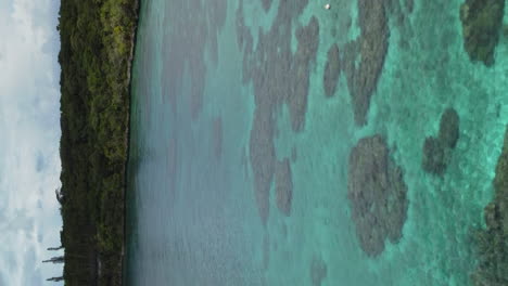Prístinos-Arrecifes-De-Coral-En-La-Bahía-De-Jinek,-Lifou,-Nueva-Caledonia