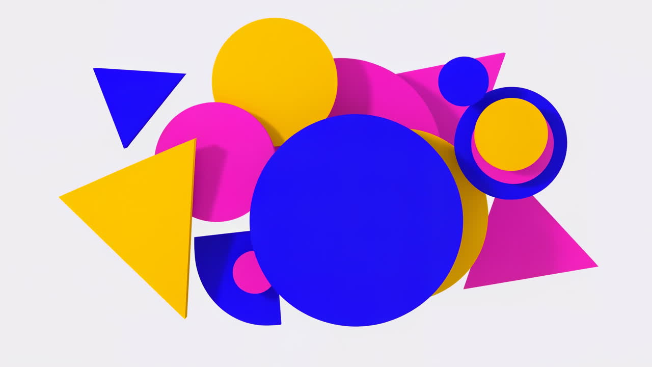 Dynamic Animation of Colorful Geometric Shapes