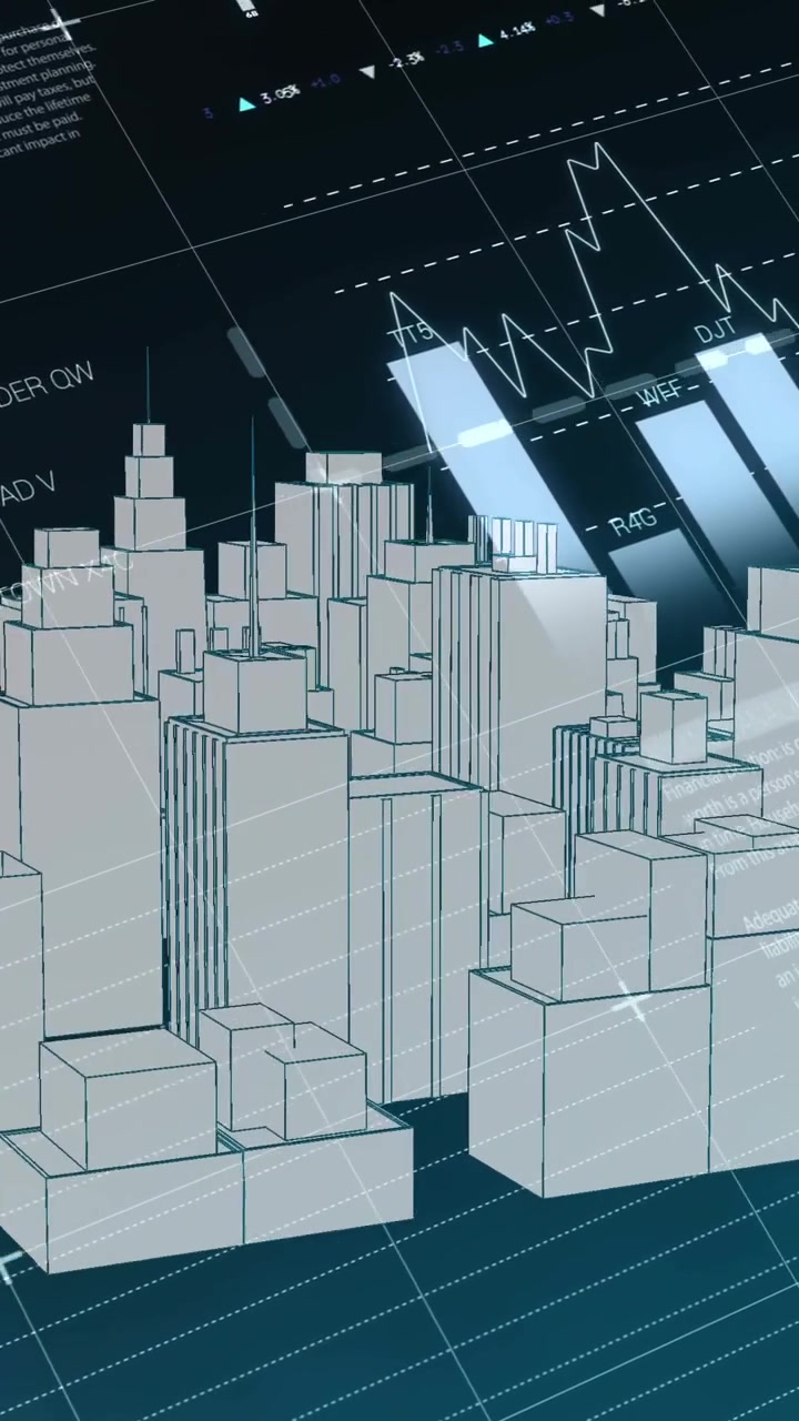 Graphs and virtual buildings in a city