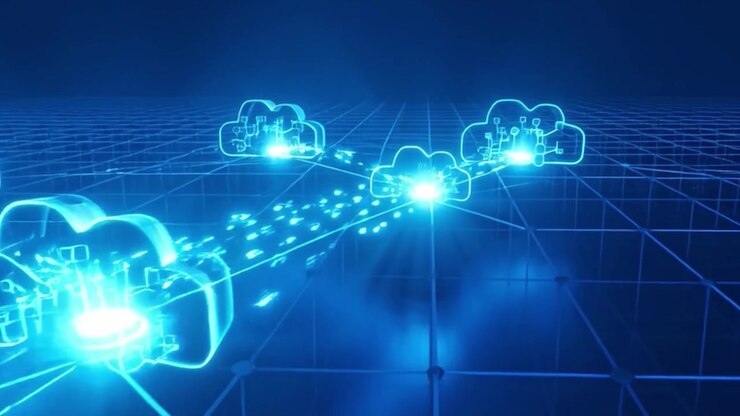 Digital Cloud Computing Network Data Transfer Visualization