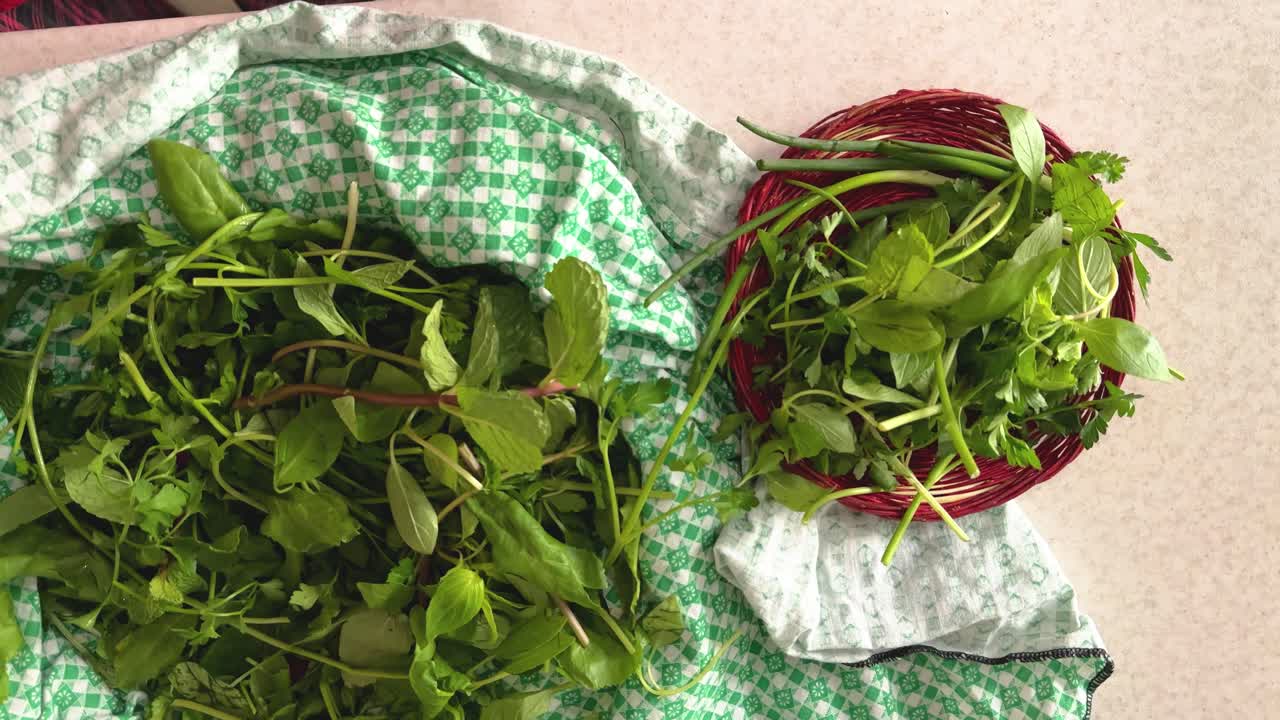 Sabzi khordan fresh herbs traditional vegetable platter of herbs basil tarragon mint bread cheese healthy Persian cuisine dining lifestyle Middle East Iran Armenia breakfast kahvalti radish beetroot