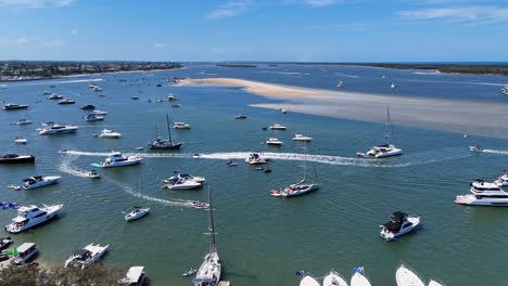 boats gather for festivities on gold coast waters