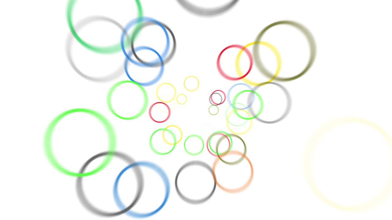 videos de movimiento de anillos coloridos para moverse (fondo blanco)