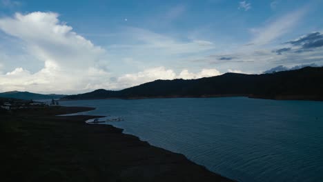 Aerial-Lake-Calima-at-Sunset