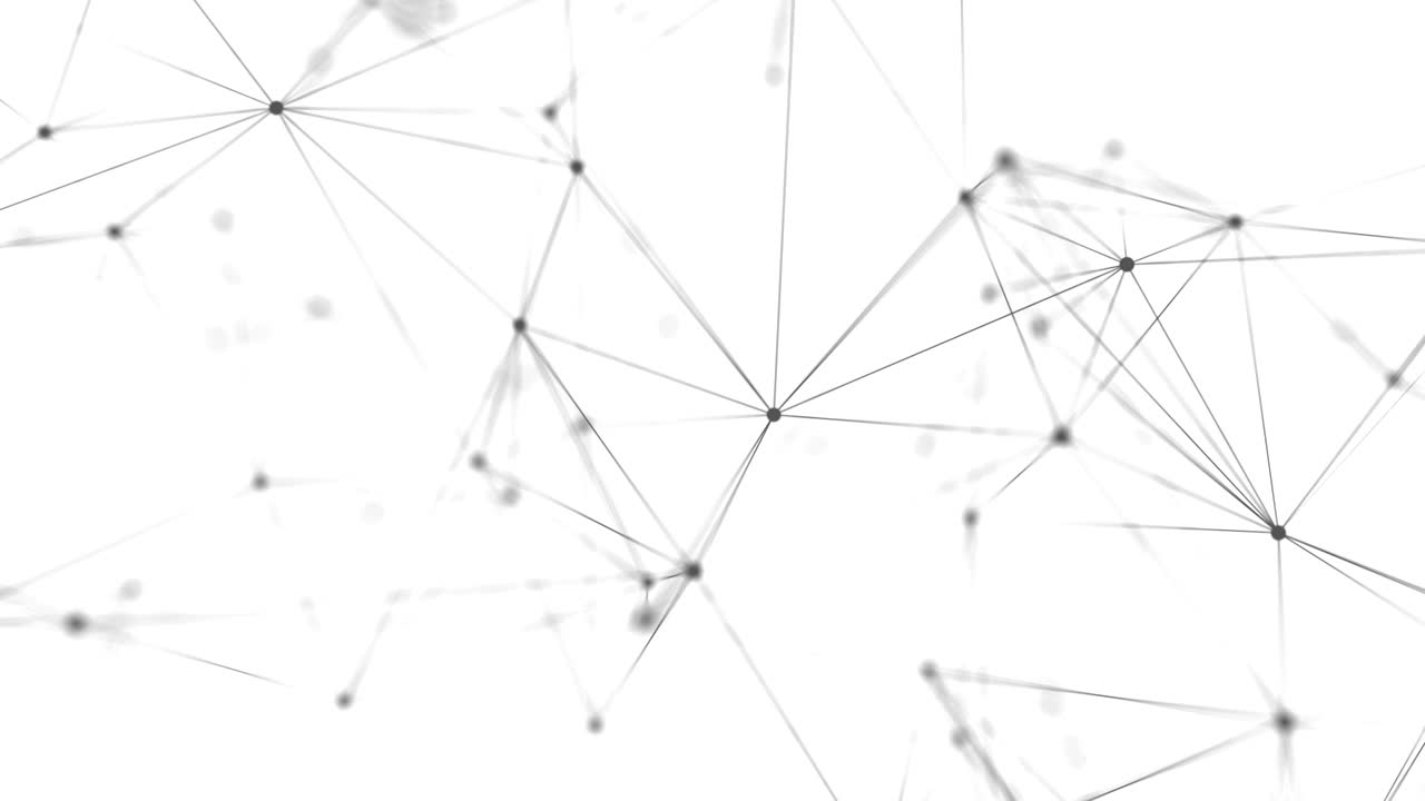 Abstract Digital Concept of Geometrical Figures Polygon Plexus Fractals Moving, Connecting and with Particles. Triangular Technological.Abstract Network Animation Loop background