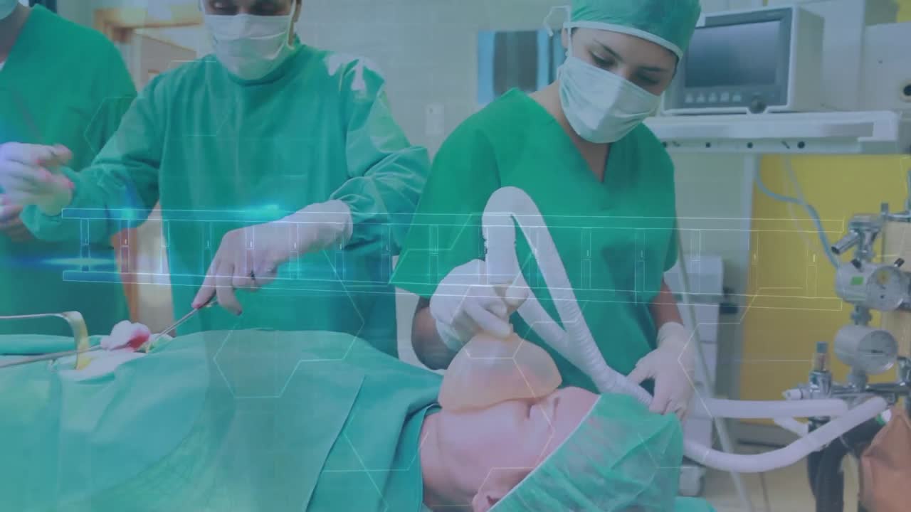 병원에서 활동하는 의사들에 대한 금융 데이터 처리의 애니메이션