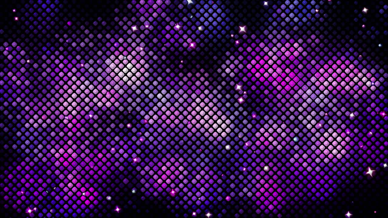 Shimmering Purple and Pink Disco Tiles with Sparkling Lights
