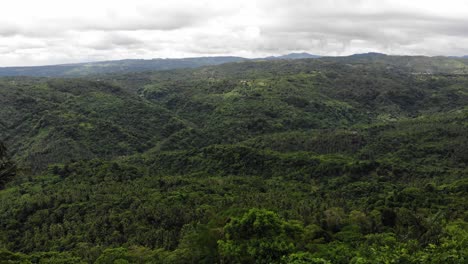 4k-Luftaufnahme-Eines-Morgendlichen-Waldbergs-Auf-Den-Philippinen