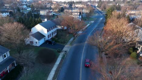 american residential community in winter