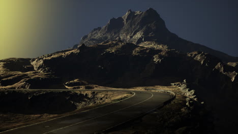 Panoramic-view-of-the-Atlantic-Ocean-and-the-road-in-the-East-Fjords