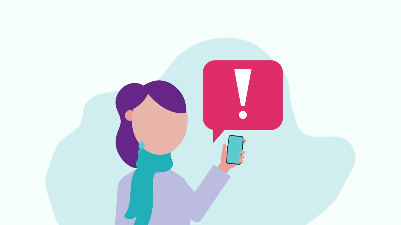 텔레메디신 앱을 가진 스마트폰을 사용하는 아픈 여성