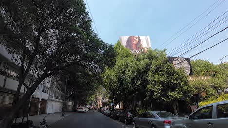shot of mexico city street at polanco neighborhood at morning