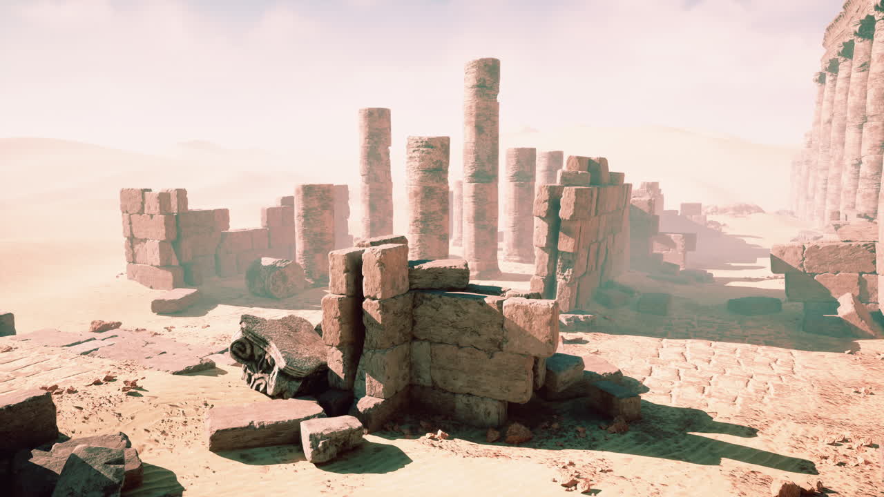 antiguas ruinas en el desierto