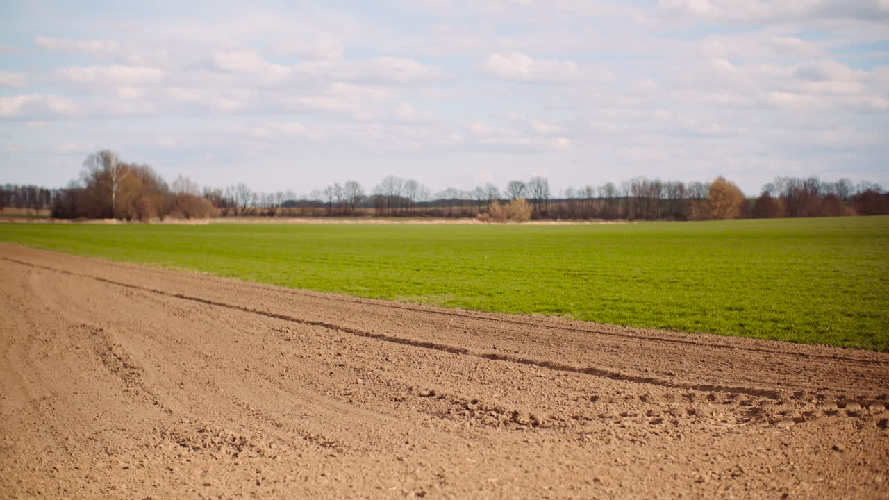 Ansicht verschiedener landwirtschaftlicher Felder